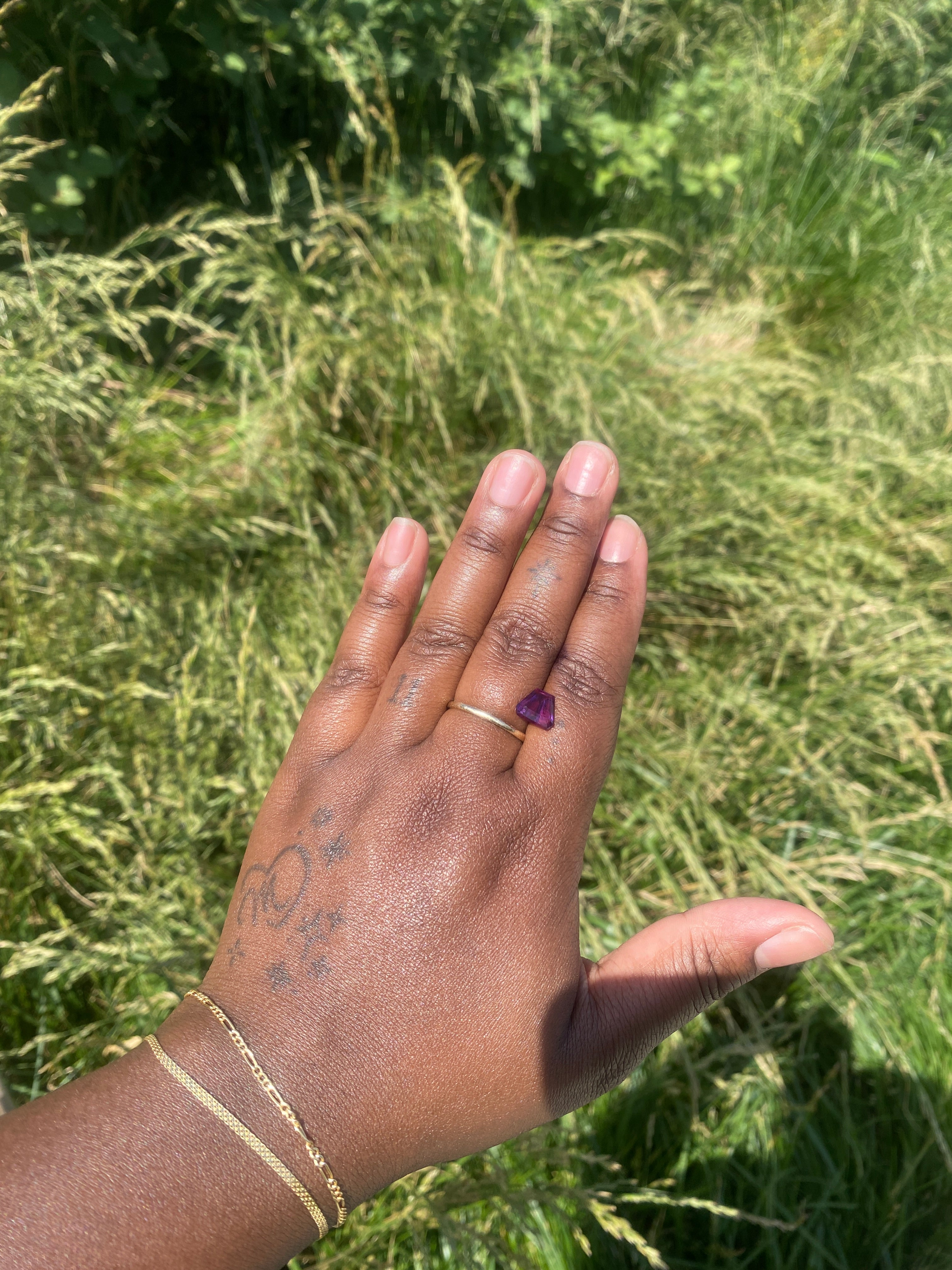 3.65 ct. Lab-Grown Keystone Cut Violet Sapphire