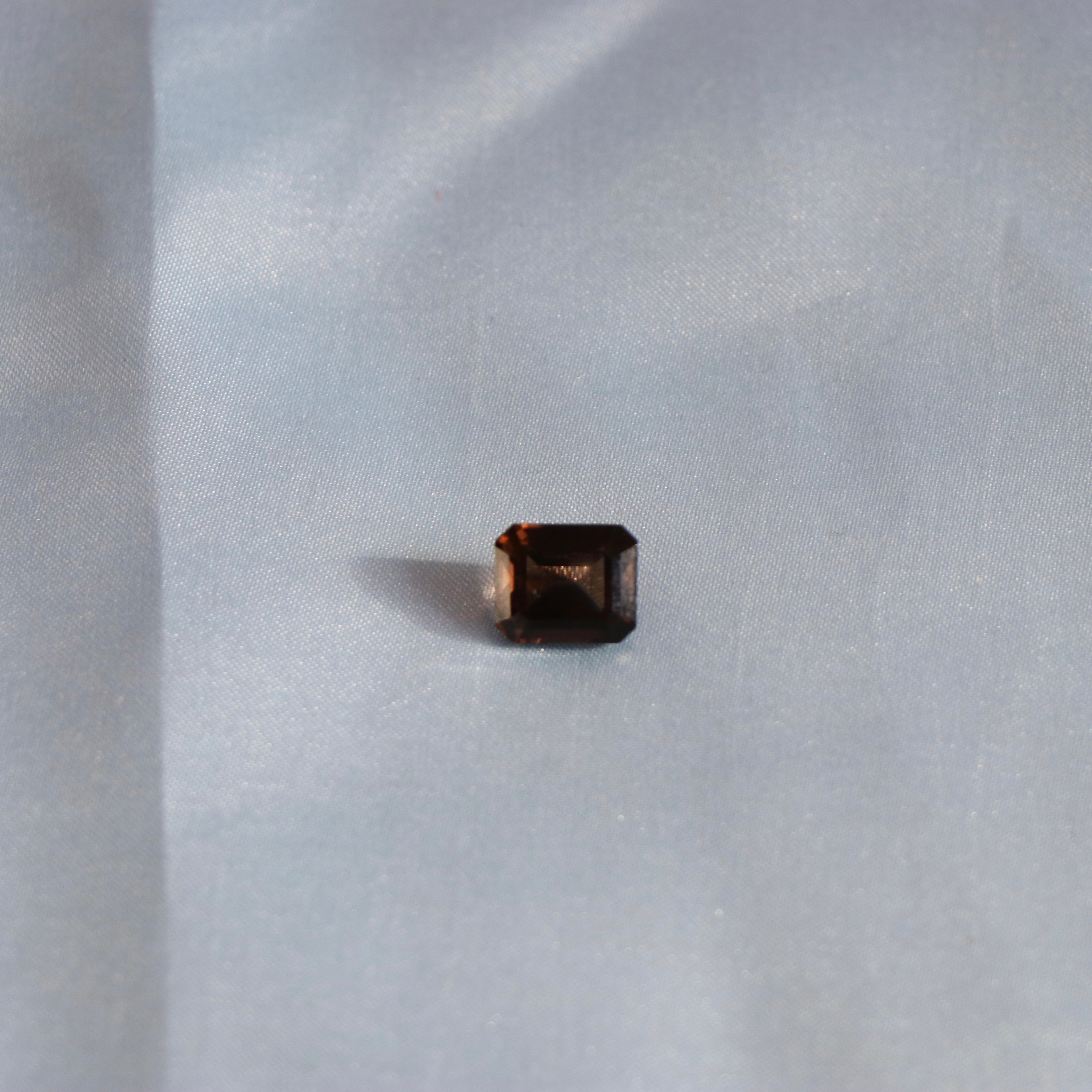 5.85ct Natural Emerald Cut Smoky Quartz