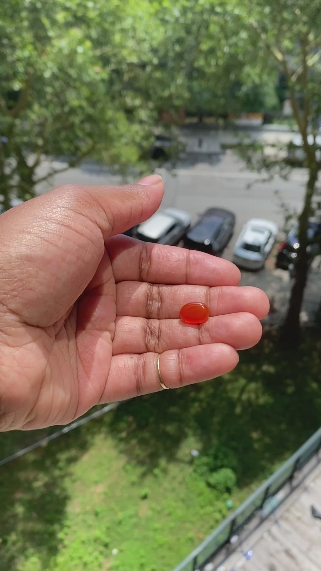 5 ct. Cabochon Natural Orange Onyx