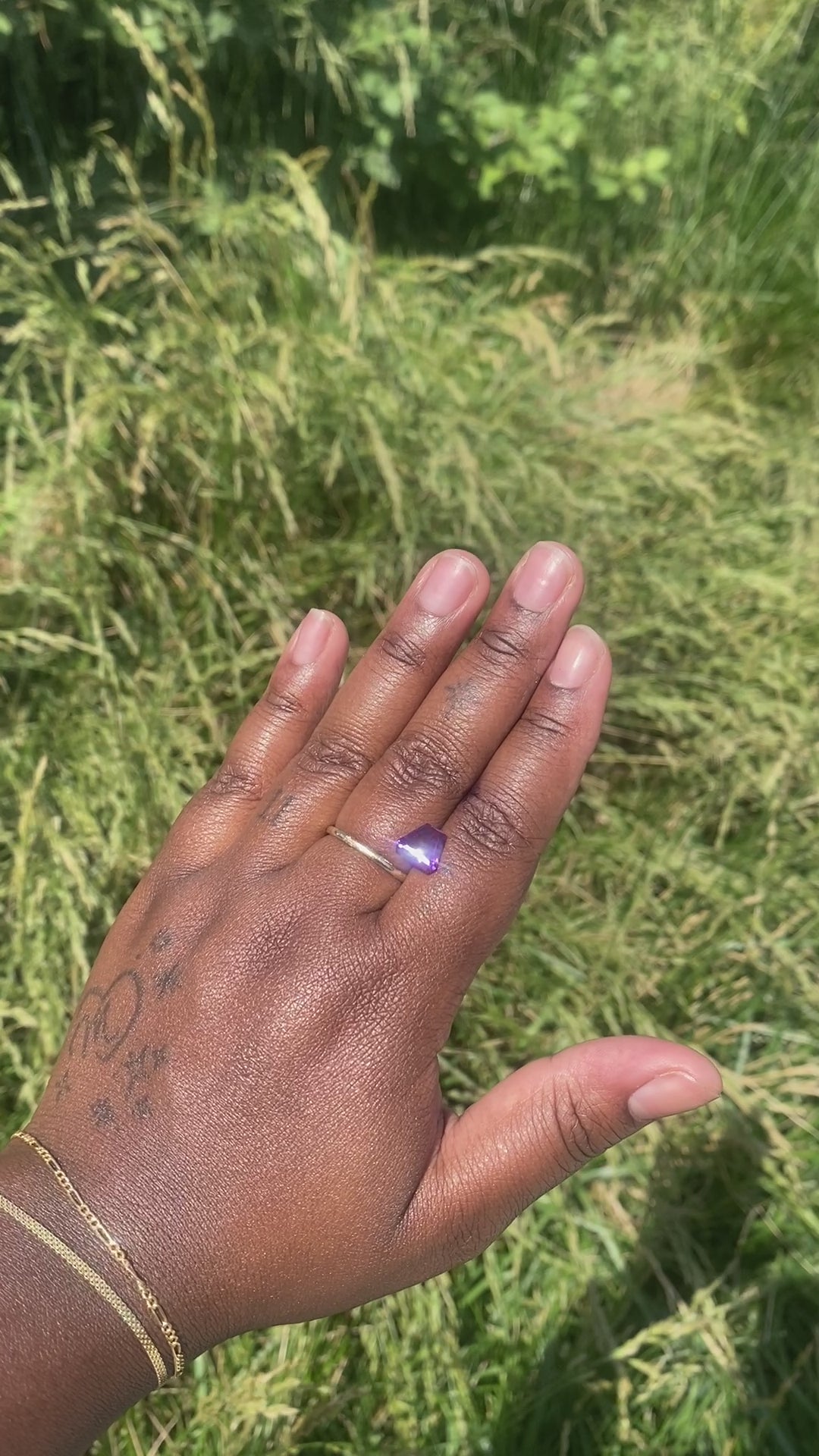 3.65 ct. Lab-Grown Keystone Cut Violet Sapphire